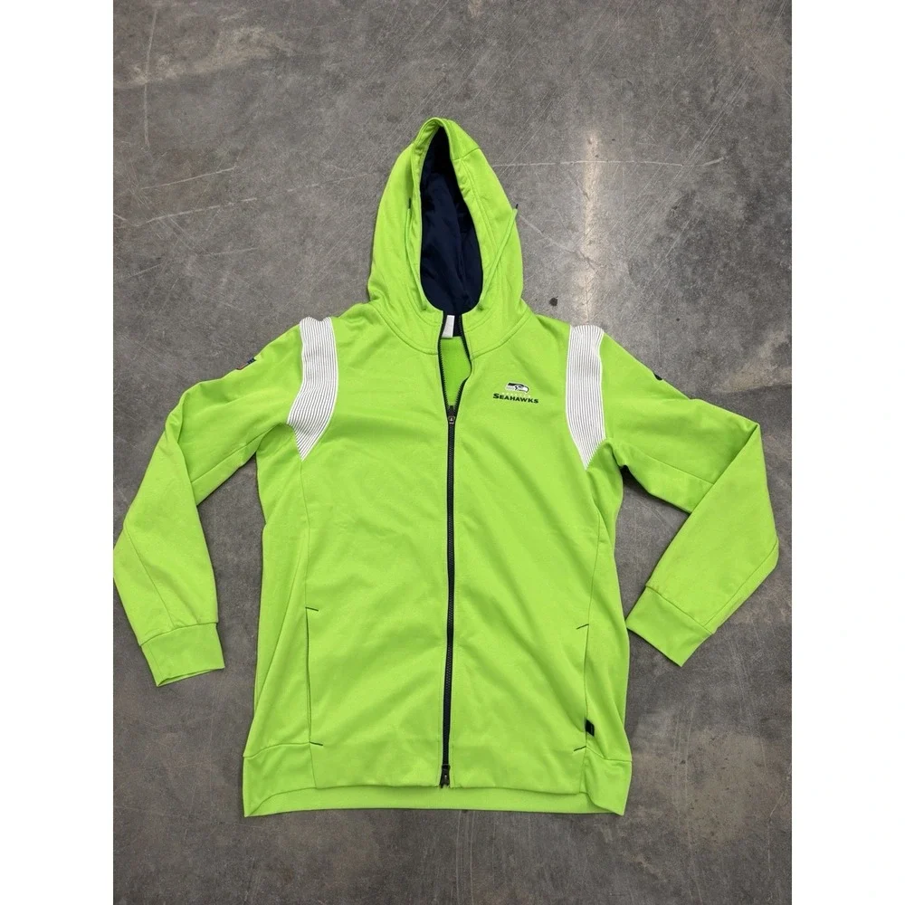 Seattle Seahawks Nike NFL On Field Therma-FIT Full Zip Hoodie L Green